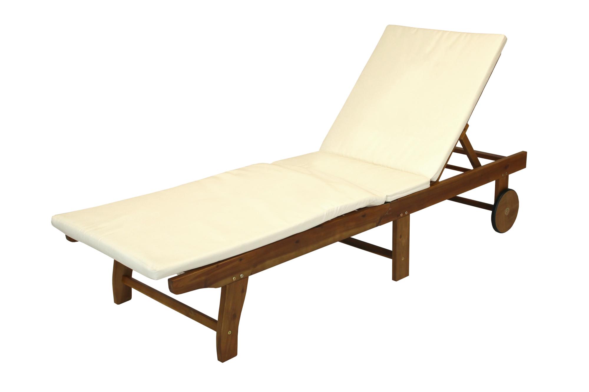 Лежак шезлонг Алекс из акации (дерево) 1