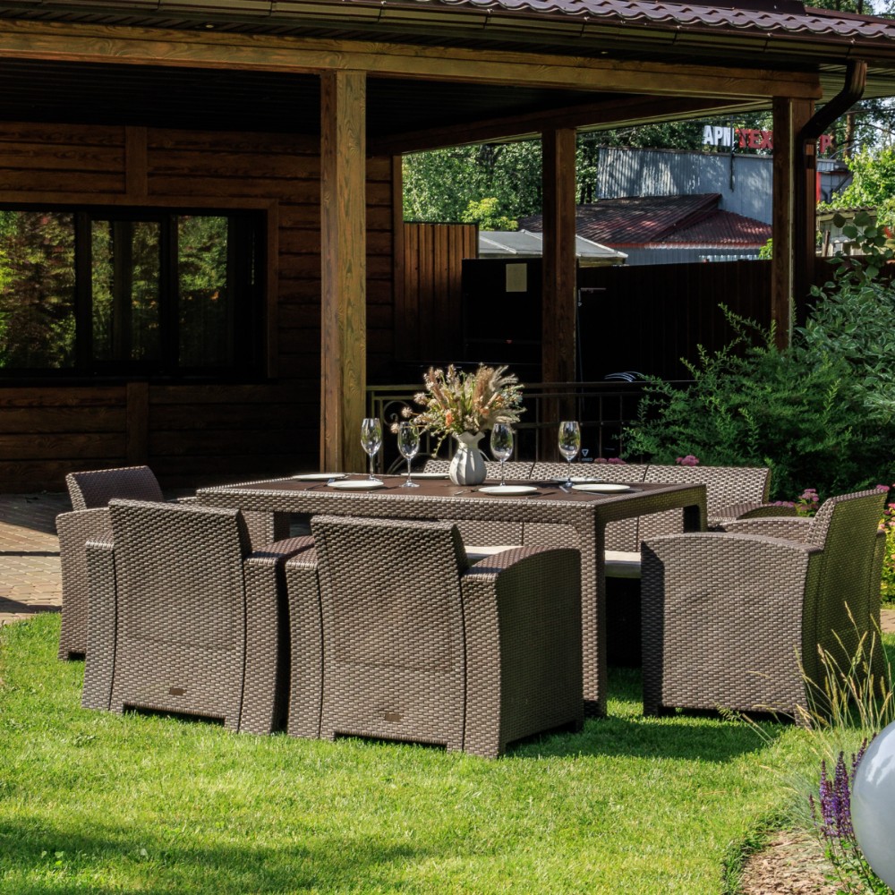 Обеденный комплект Royal Family LANA LUX DINING L коричневый 2