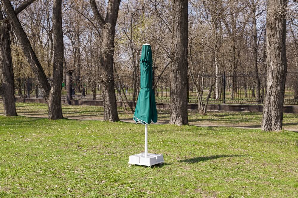 Зонт MISTRAL 300 круглый с воланом (база в комплекте) зеленый 5