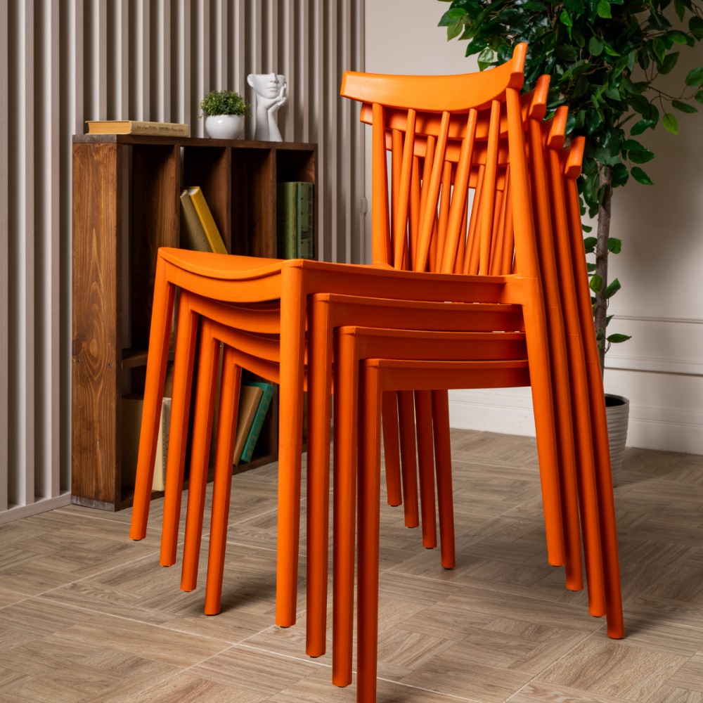 Комплект обеденных стульев Royal Family KAI (4 шт.) оранжевый 1