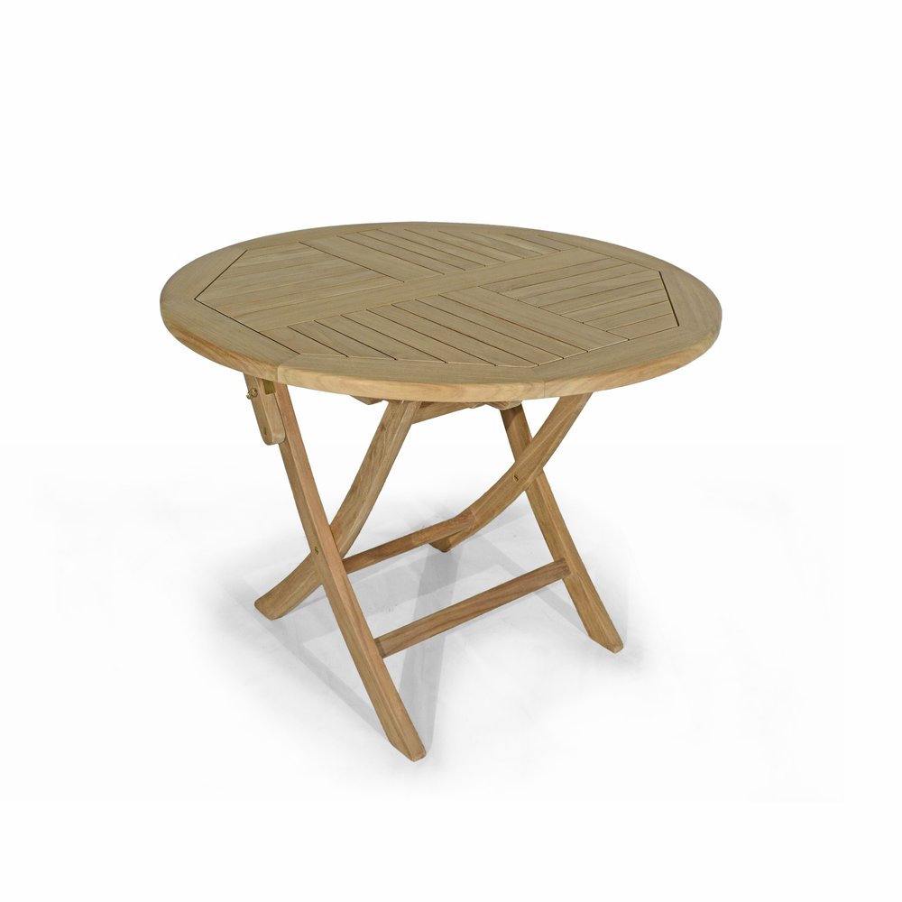 Стол круглый Turin 100, натуральный, тик 3