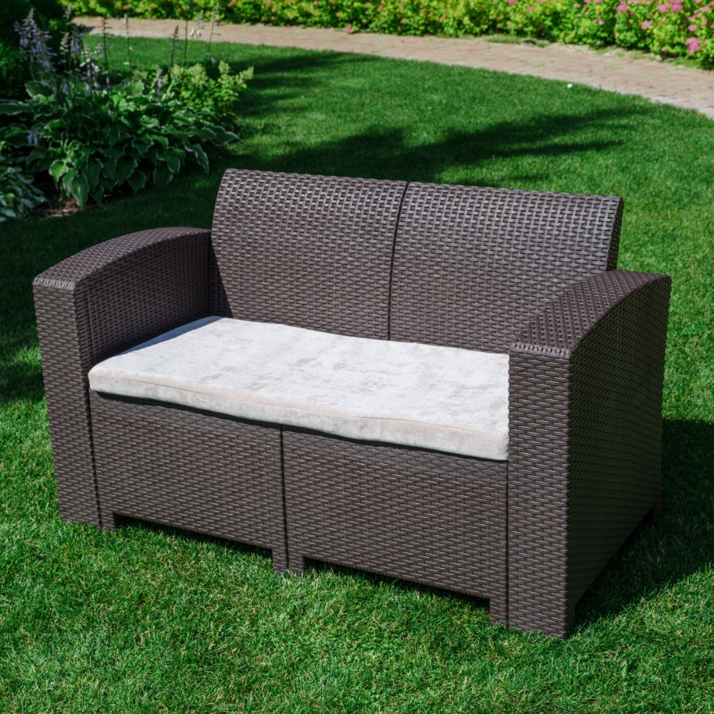 Двухместный диван Royal Family LANA LUX коричневый 2