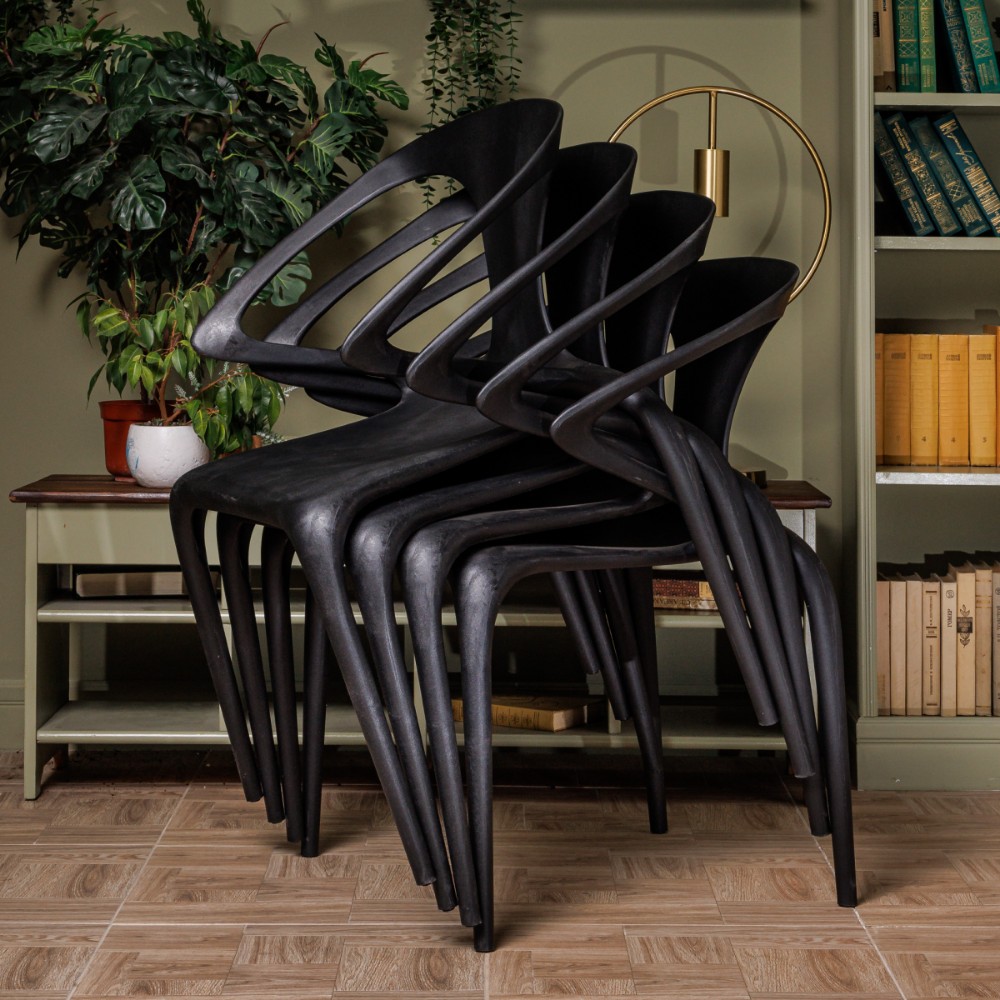 Комплект обеденных стульев Royal Family MAY (4 шт.) черный 5