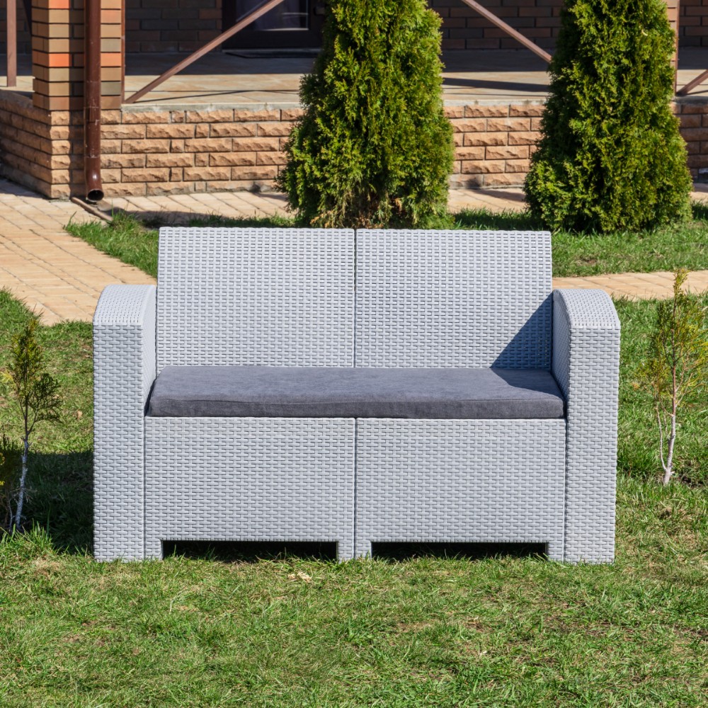 Двухместный диван Royal Family LANA LUX светло-серый 3