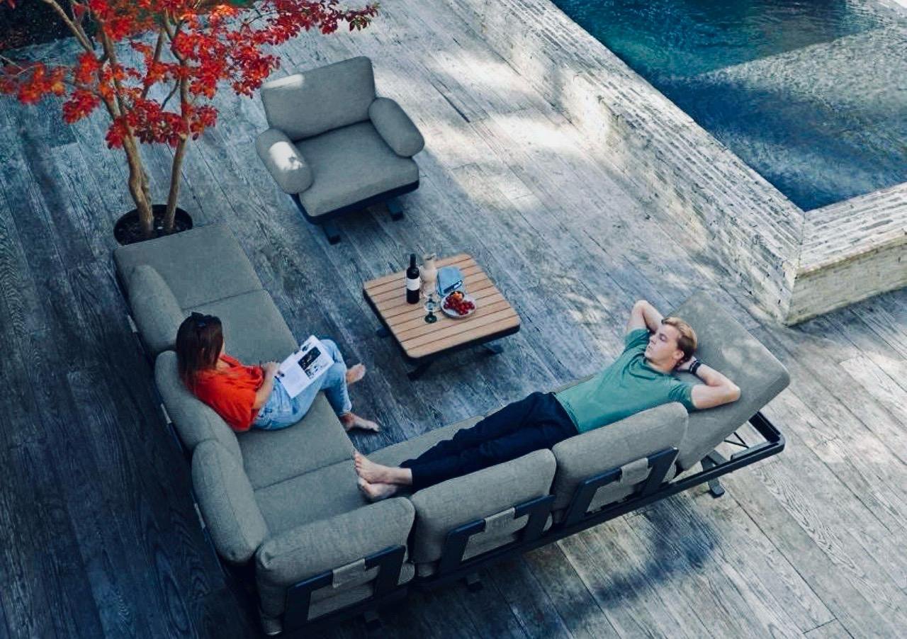 Lund лаунж комплект антрацит/антрацит, алюминий 1