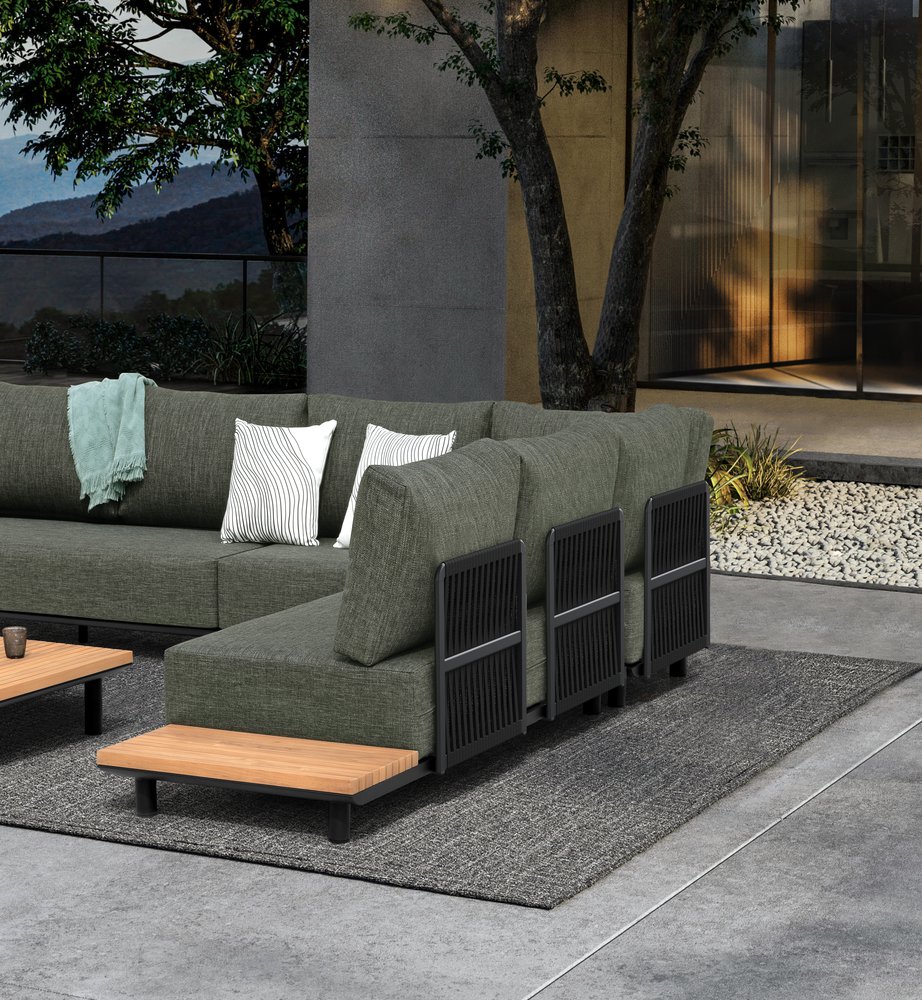 Goteborg, комплект лаунж мебели антрацит/натуральный, алюминий/тик 3