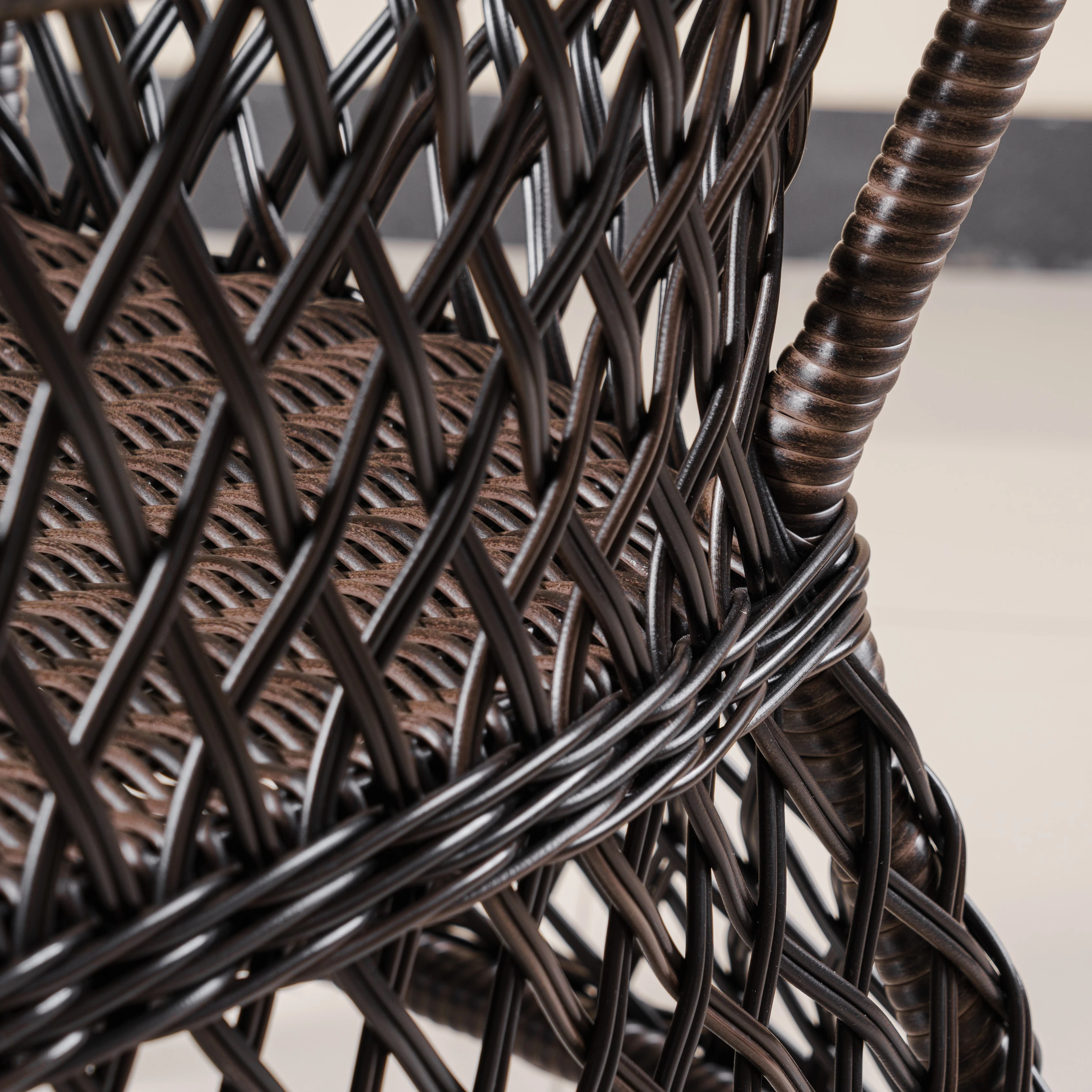 Кресло Уэльс ажурное плетение с подушкой Мореный дуб 6