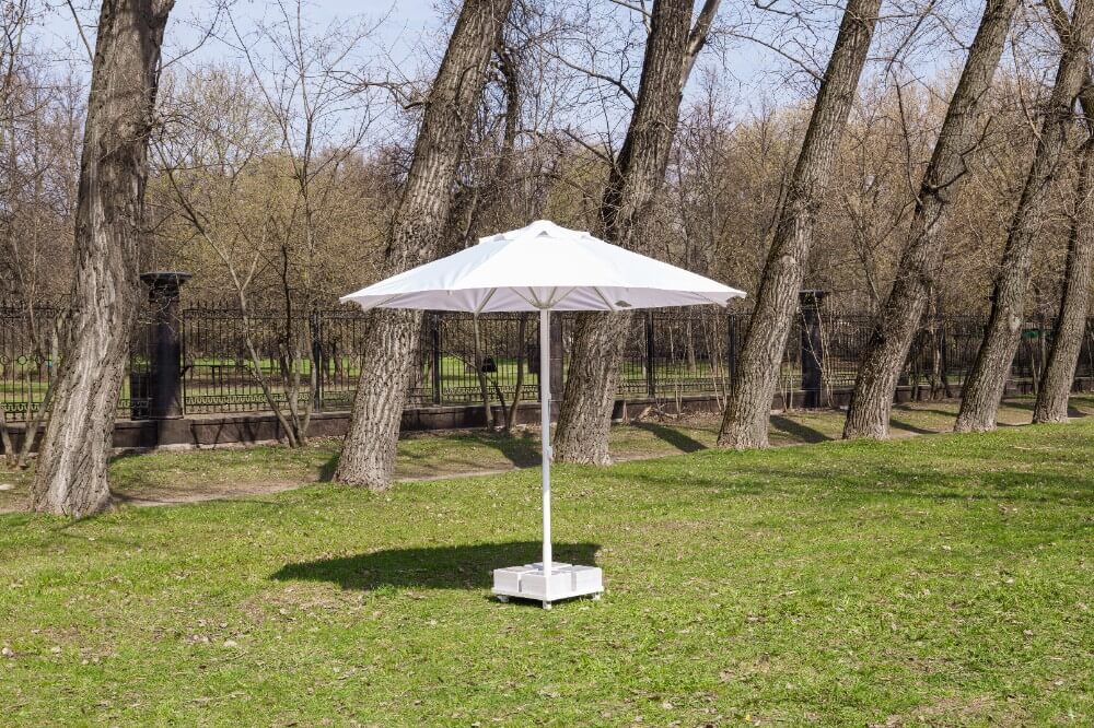 Зонт MISTRAL 300 круглый без волана (база в комплекте) белый 3