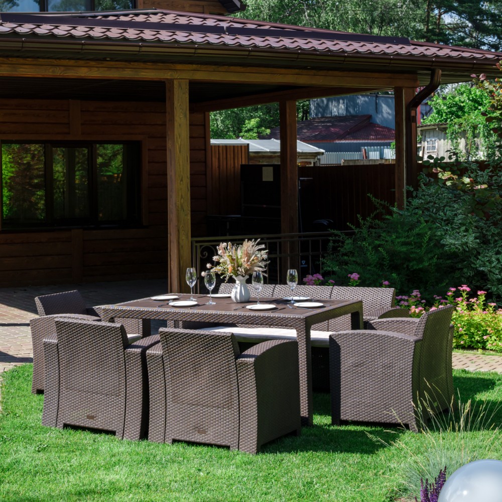 Обеденный комплект Royal Family LANA LUX DINING L коричневый 5