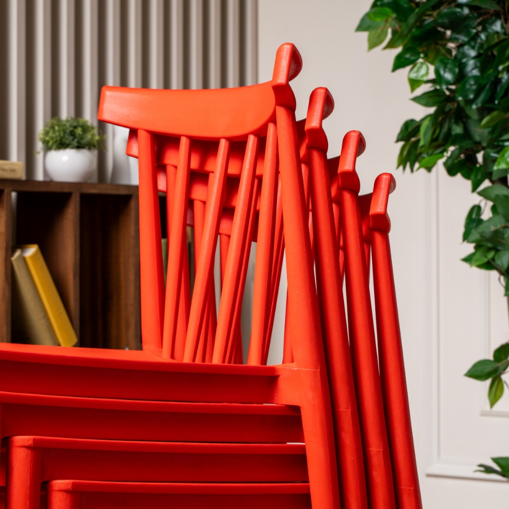 Комплект обеденных стульев Royal Family KAI (4 шт.) красный 3