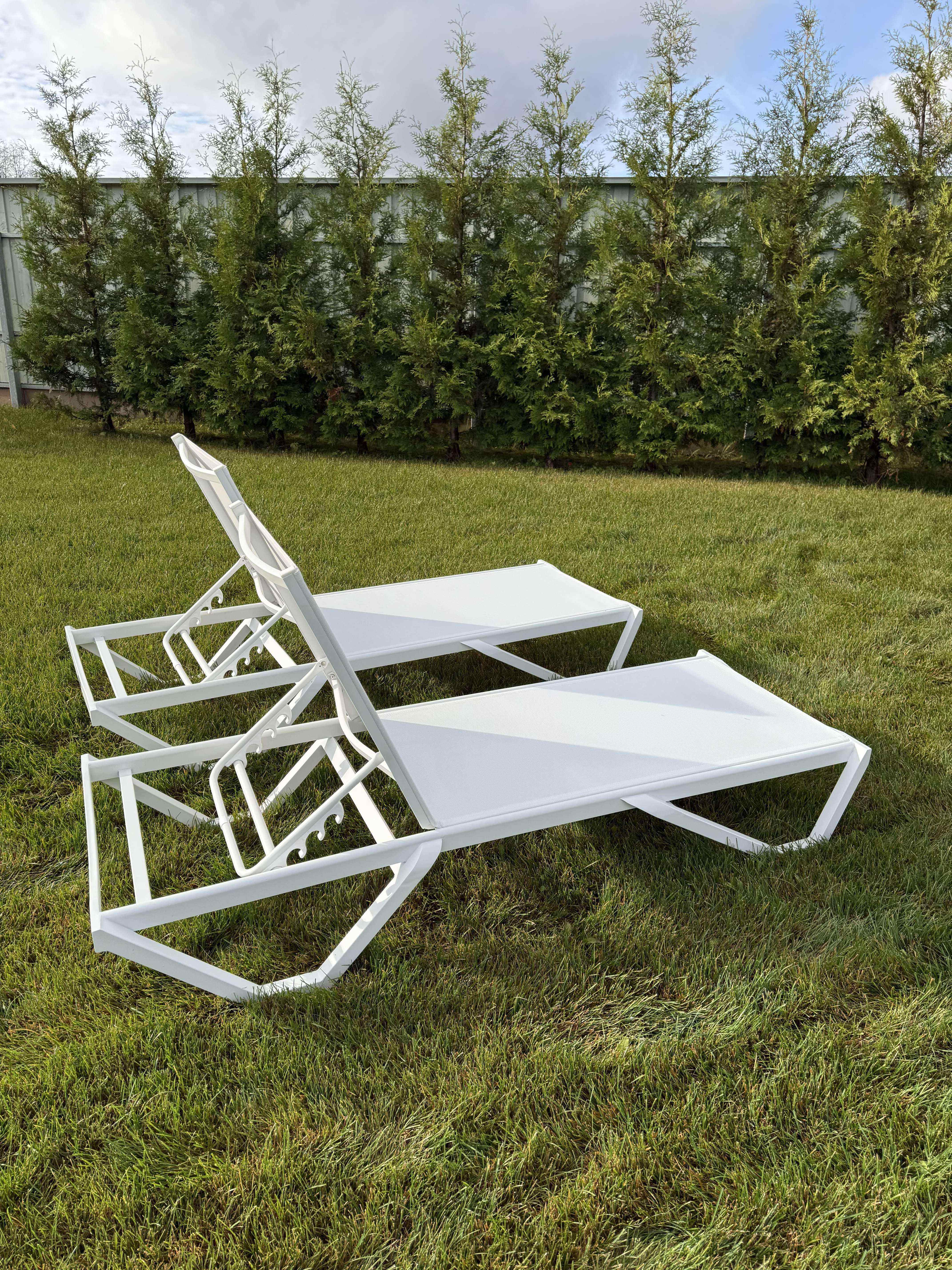 Шезлонги ENZO в белом цвете 2шт 5