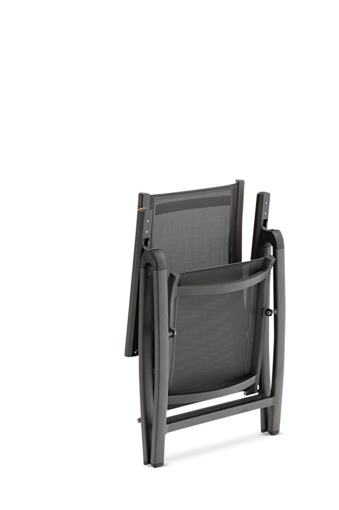 Nora-Andy 10R, комплект обеденной мебели антрацит/натуральный, алюминий/тик 6