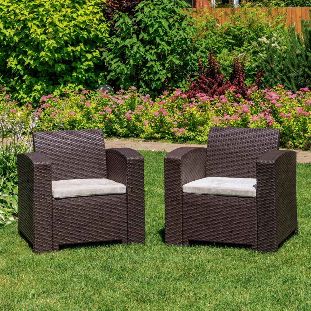 Комплект из двух кресел Royal Family LANA LUX коричневый 2