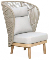 Лаунж-кресло плетеное с высокой спинкой Mali