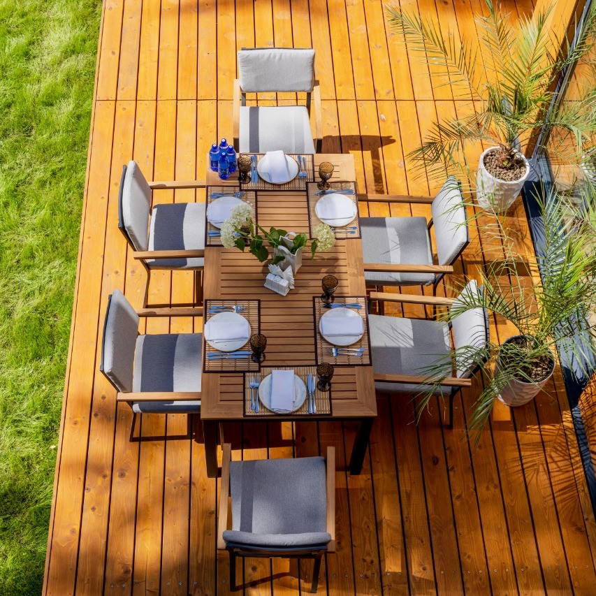 Обеденный комплект Royal Family OSCAR со столешницей из тика 5