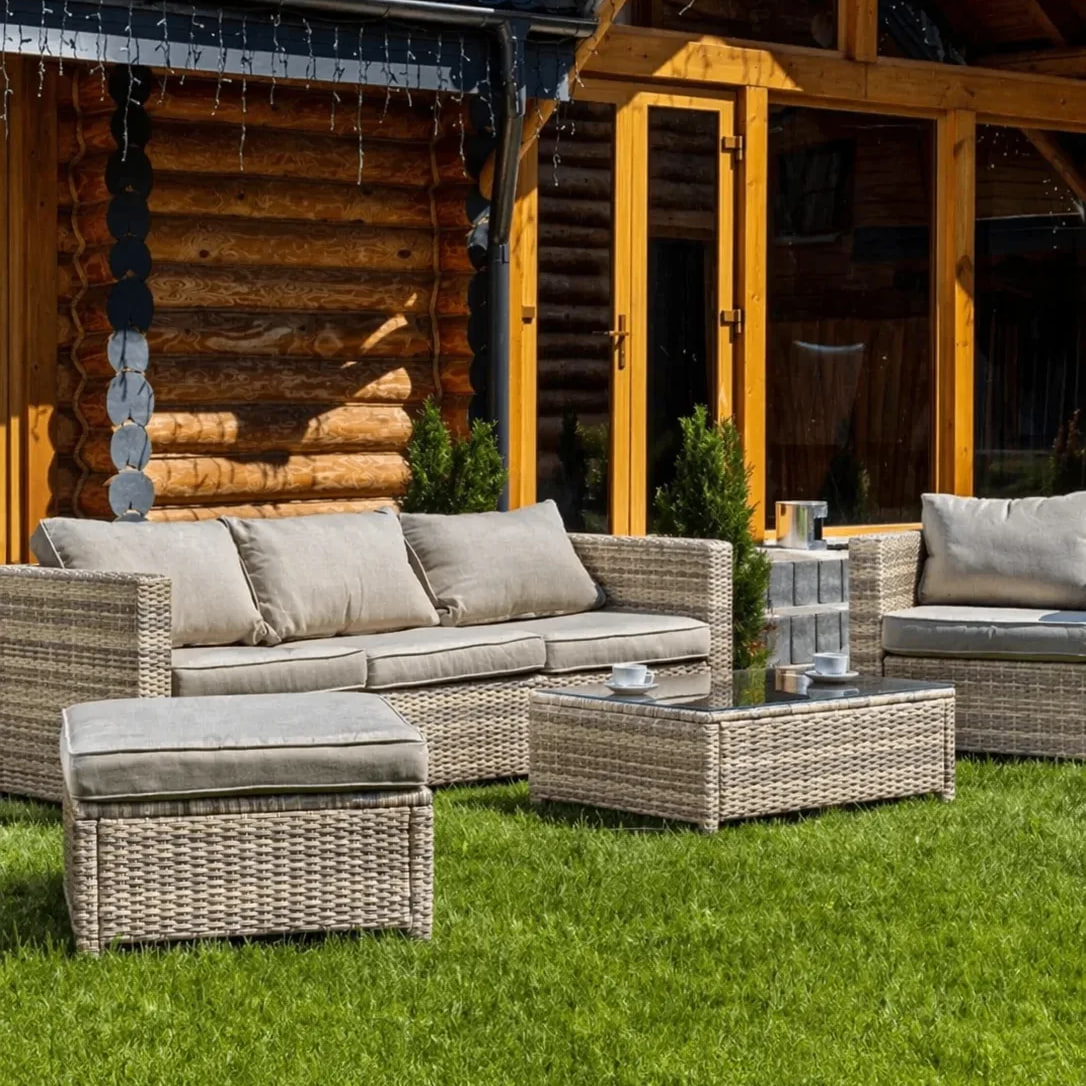 GRAND VICKY комплект из искусственного ротанга (бежевый) 3