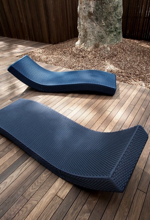 Шезлонг металлический плетеный Wave 5