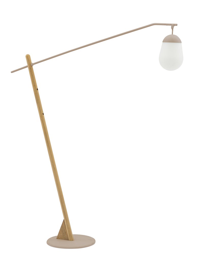 Solna 183 см, торшер бежевый/натуральный, алюминий/тик 1