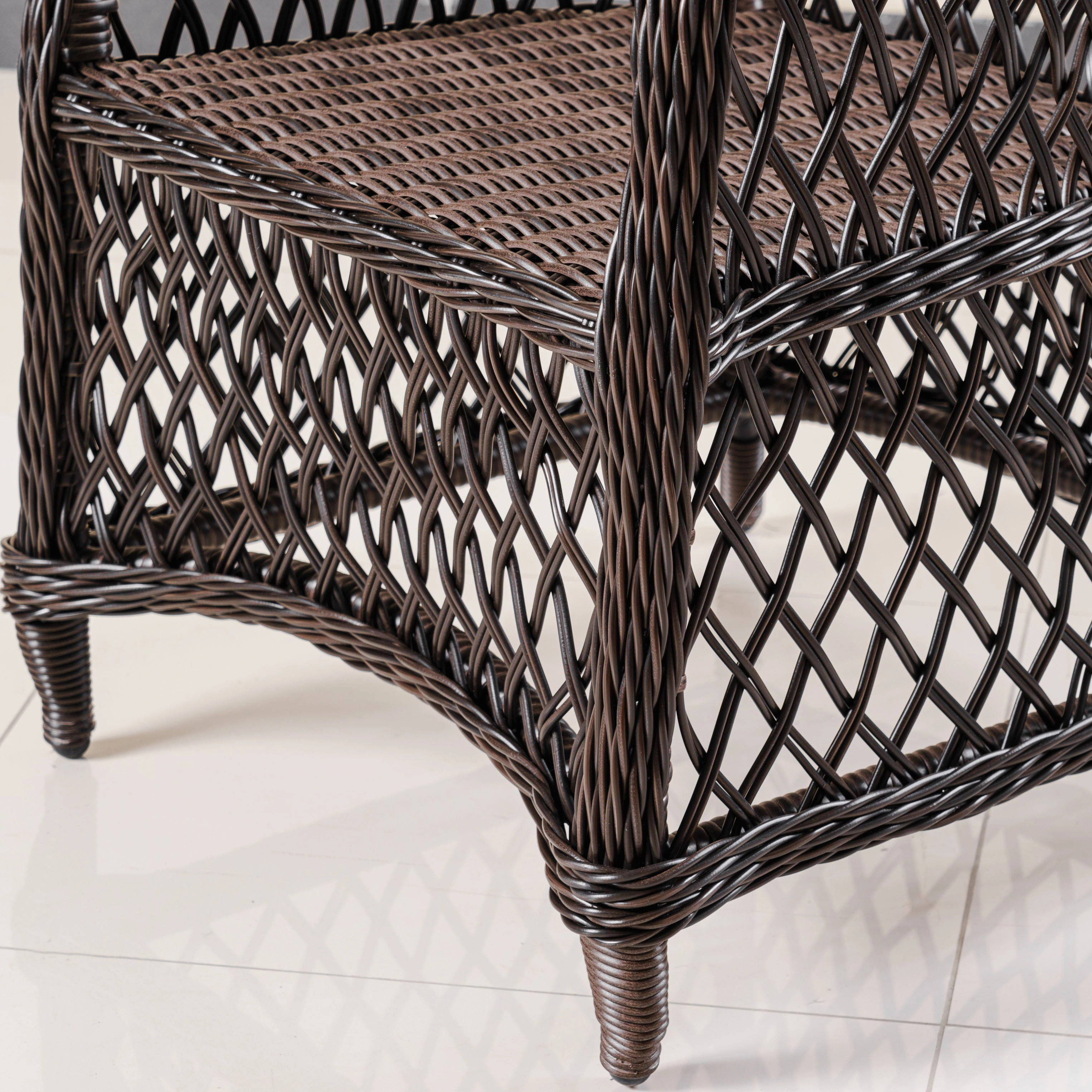 Кресло Уэльс ажурное плетение с подушкой Мореный дуб 5