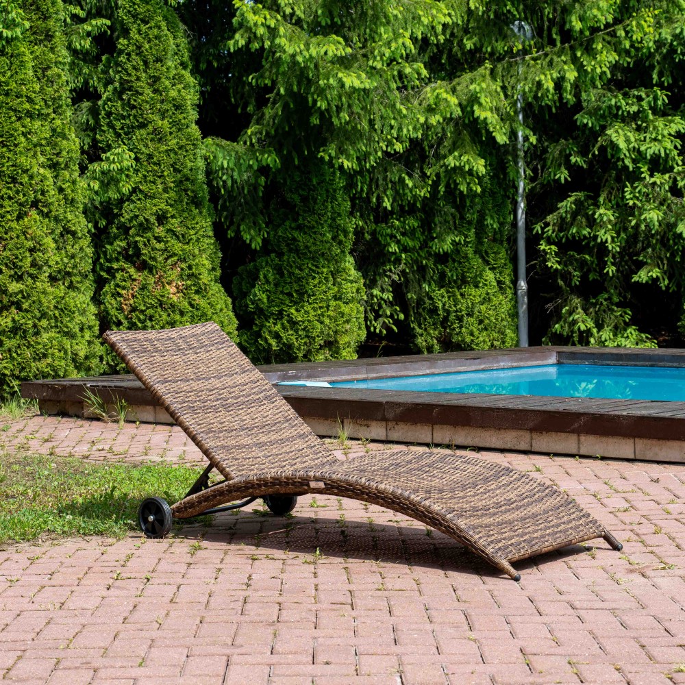 Шезлонг Royal Family AGATA коричневый без матраса 1