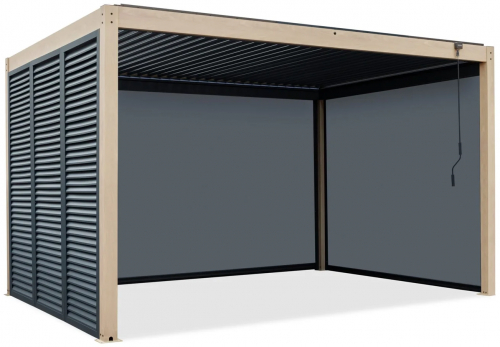 Пергола биоклиматическая 3х4 м с поворотными ламелями SKYPergs Plus 1