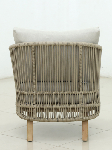 Кресло лаунж плетеное с подушками Mali 3