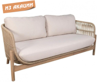 Диван деревянный плетеный двухместный Talara