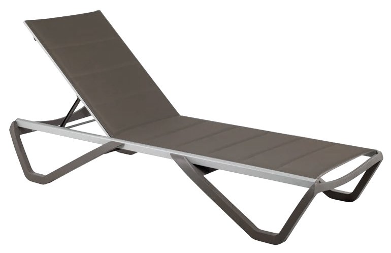 Шезлонг-лежак металлический Wave Pad тортора 1