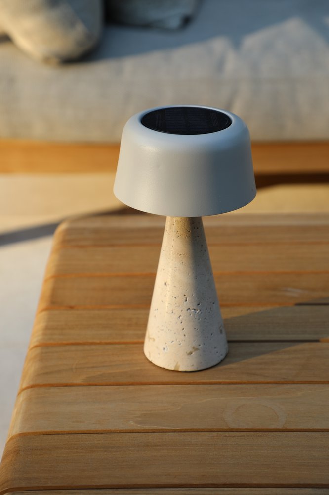 Kiruna (Cone S), светильник бежевый, алюминий/натуральный камень 3