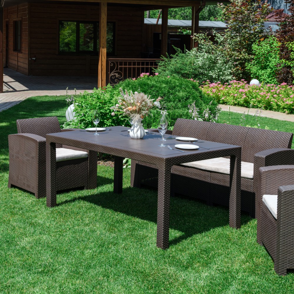 Обеденный комплект Royal Family LANA LUX DINING S коричневый 5