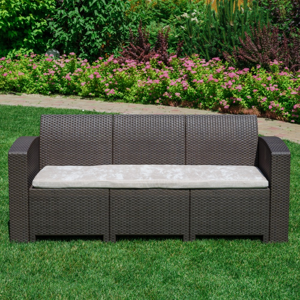 Трехместный диван Royal Family LANA LUX коричневый 3