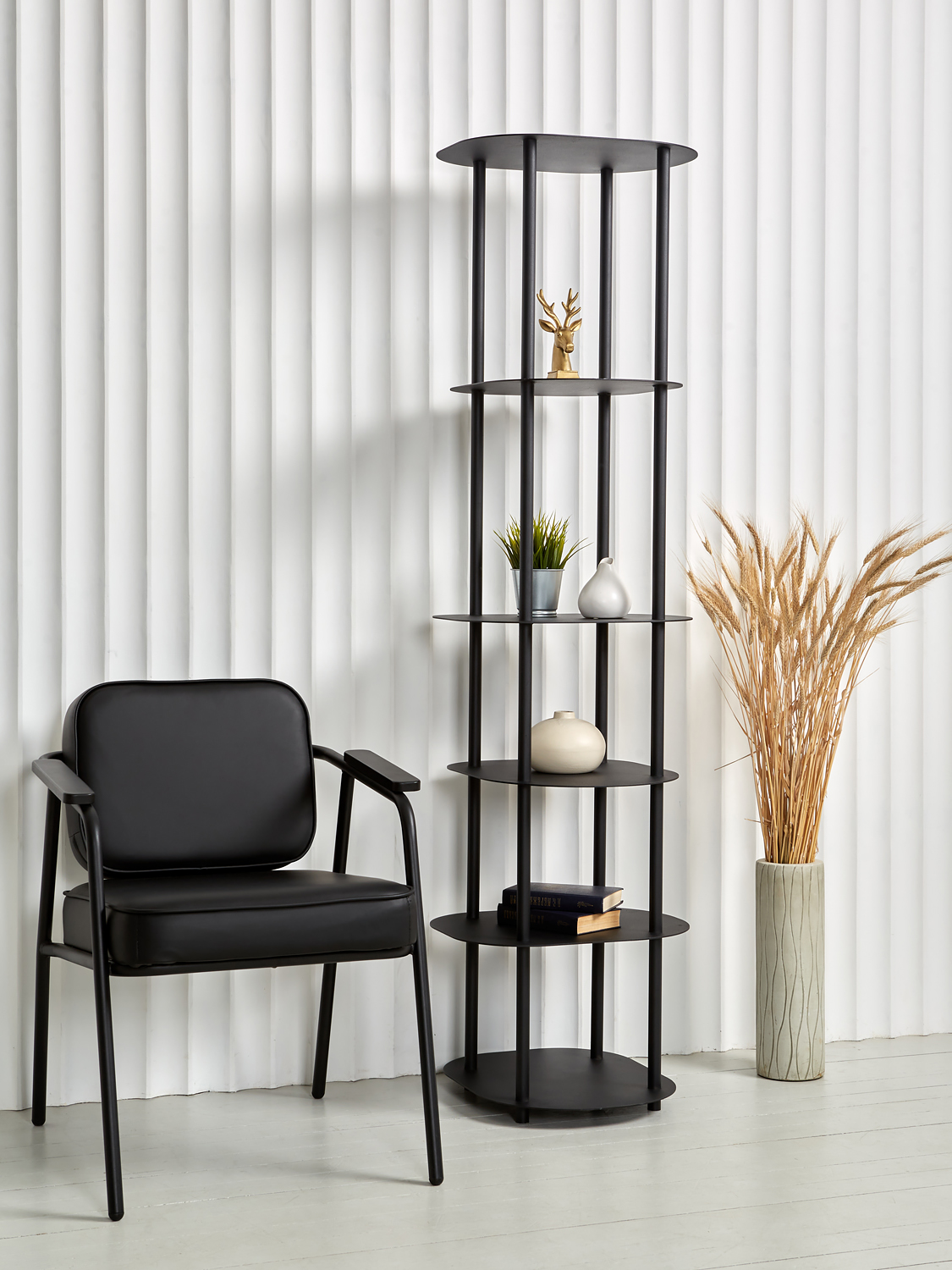 Напольный стеллаж металлический лофт Optima 5