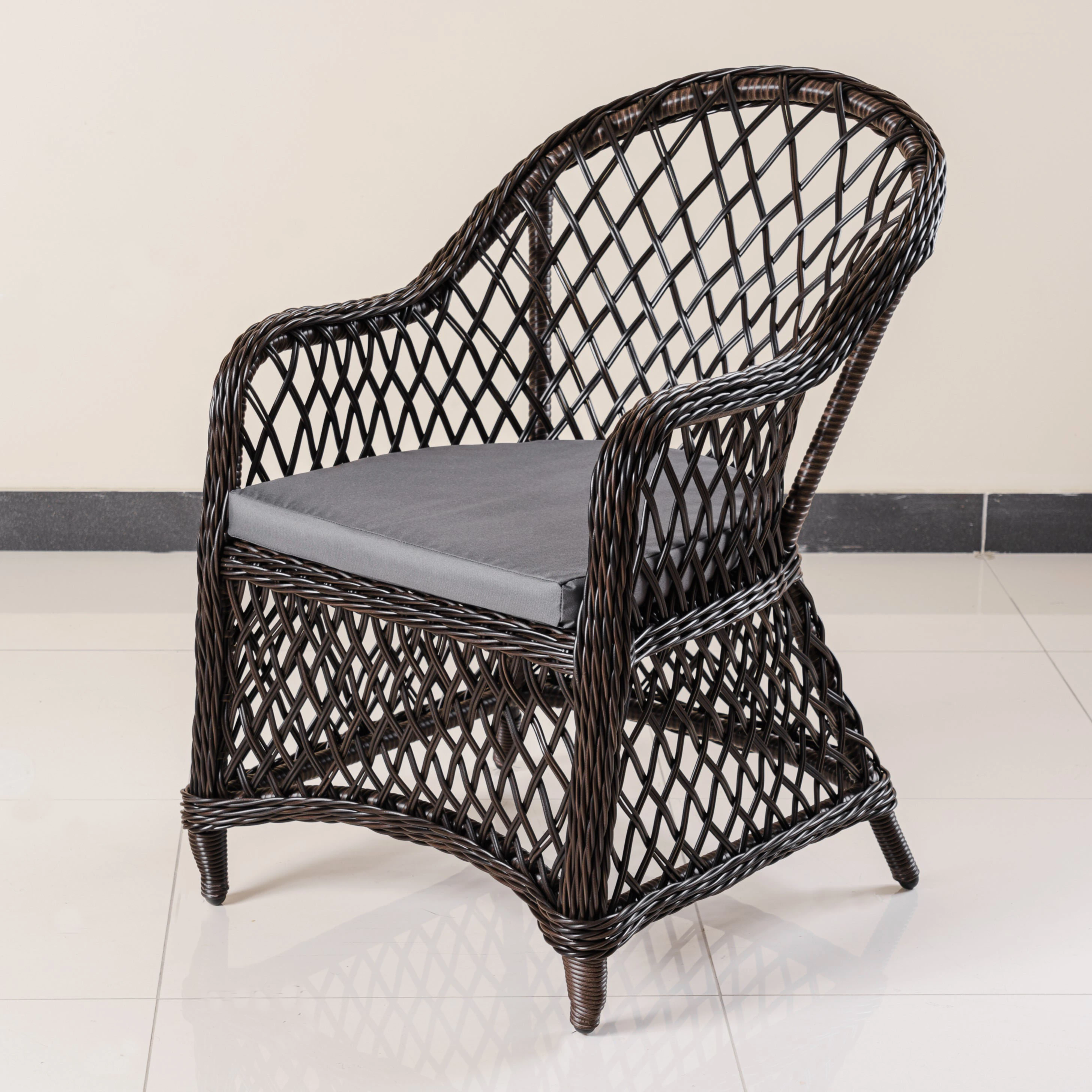 Кресло Уэльс ажурное плетение с подушкой Мореный дуб 3