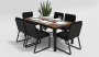Обеденная группа Bella Carbon 180 стул Voglie черный