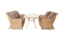 Гляссе соломенная обеденная группа из искусственного ротанга