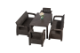 Комплект мебели YALTA BIG FAMILY SOFA 8 SET (Ялта) темно коричневый из пластика под искусственный ротанг
