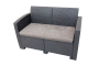 Диван двухместный b:rattan Arizona, серый (2-х местная подушка)