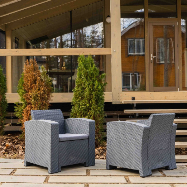 Комплект из двух кресел Royal Family LANA LUX графит