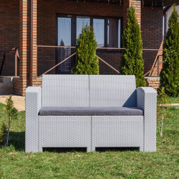 Двухместный диван Royal Family LANA LUX светло-серый