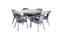 Комплект DECO 6 с круглым столом серый