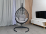 Подвесное кресло-кокон OSTIN шнур темно-серый + каркас