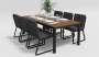 Обеденная группа Bella Carbon 220 стул Voglie антрацит