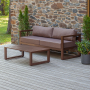 Набор садовой мебели CAPRI / 2 предмета: диван, столик / коричневый (S2A)