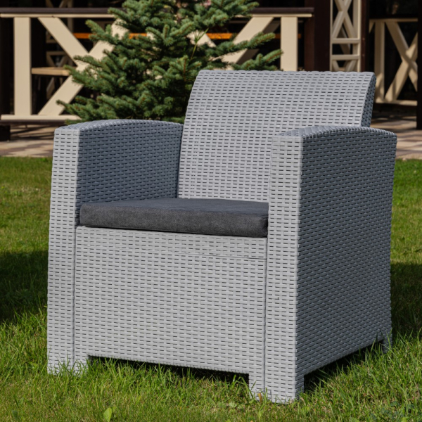 Лаунж зона Royal Family LANA XS кресла и стол, цвет светло-серый