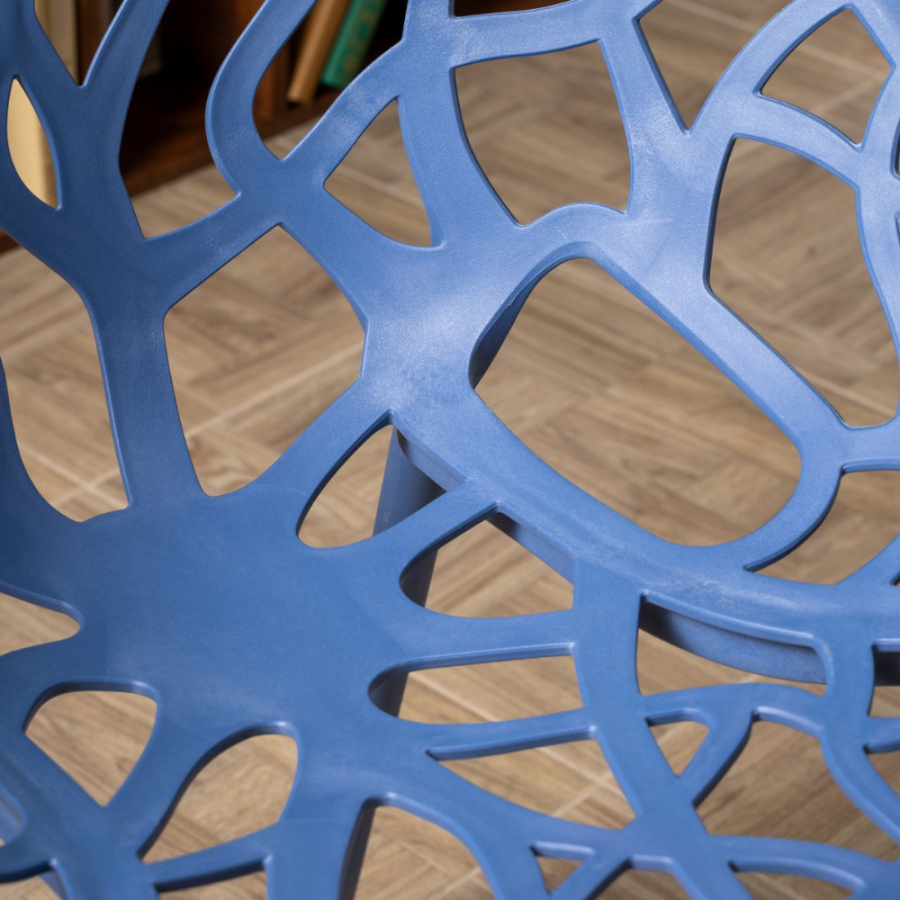 Комплект стол TOM (черно/белый) + 4 стула ARIA (лаванда)