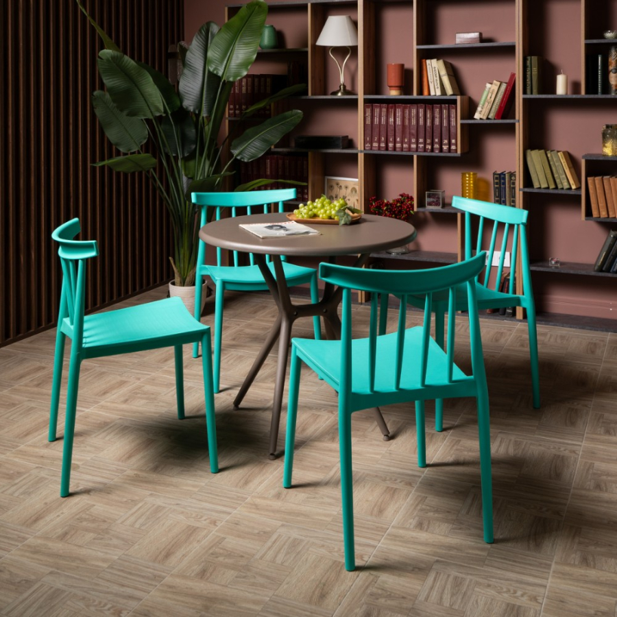 Комплект стол TOM (Капучино) + 4 стула KAI (Тиффани)