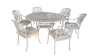 Белая обеденная группа Henry VI из литого алюминия