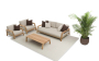 Коста тик Комплект лаунж мебели натуральный/бежевый, тик, 5 персон