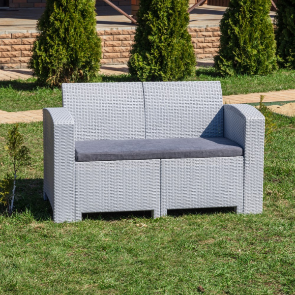 Двухместный диван Royal Family LANA LUX светло-серый