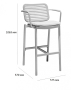 Кресло барное с подушкой Armona белый